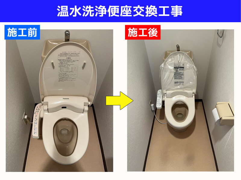 温水洗浄便座(ウォシュレット)交換工事 ｜TOTO TCF8GK35 #SC1